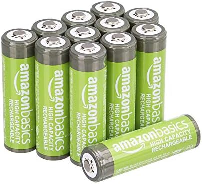 Amazon Basics 24 Pack Rechargeable AA NiMH High Capacity Batteries  2400 mAh  1 2V  Recharge up to 400x Times  Pre Charged