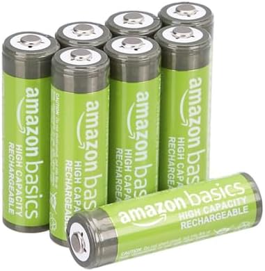 Amazon Basics 24 Pack Rechargeable AA NiMH High Capacity Batteries  2400 mAh  1 2V  Low Self Discharge  Pre Charged  Recharge up to 400x Times