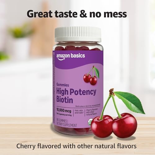 Amazon Basics Biotin 10 000mcg Gummy  90 Count