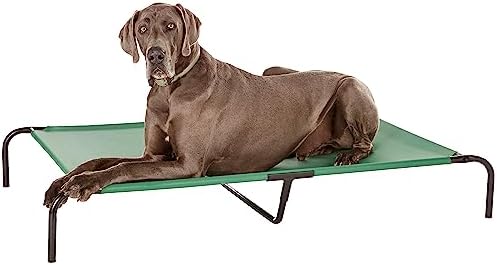 Amazon Basics Cooling Breathable Elevated Dog Bed with Durable Metal Frame  Medium  43 x 26 x 7 5 Inch  Grey  Easy to Assemble