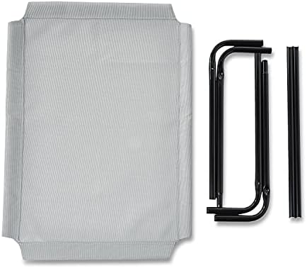 Amazon Basics Cooling Breathable Elevated Dog Bed with Durable Metal Frame  Medium  43 x 26 x 7 5 Inch  Grey  Easy to Assemble