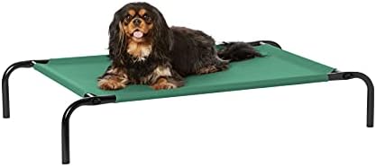 Amazon Basics Cooling Breathable Elevated Dog Bed with Durable Metal Frame  Medium  43 x 26 x 7 5 Inch  Grey  Easy to Assemble