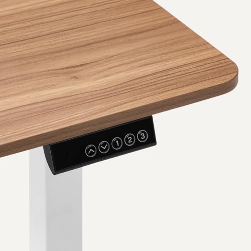 Amazon Basics Electric Standing Desk  Height Adjustable Home Office Desk  White/Oak Effect