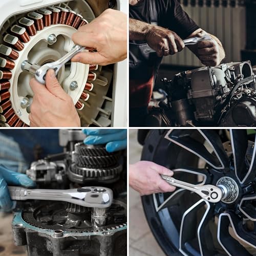 Amazon Basics Mechanics Socket Tool Set With Case  SAE and Metric Sizes  201 Piece