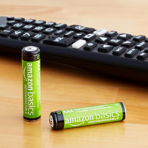 Amazon Basics Rechargeable AAA Batteries  16 Pack  800 mAh  NiMH Performance Batteries  Recharge up to 1000x Times  Pre Charged