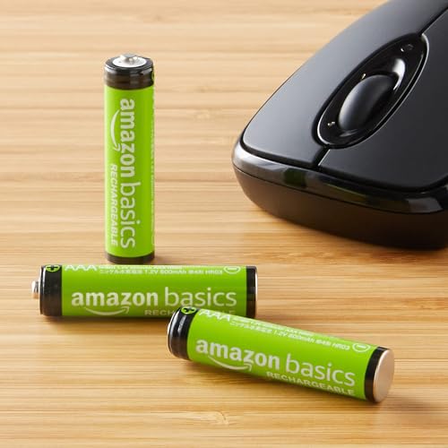 Amazon Basics Rechargeable AAA Batteries  16 Pack  800 mAh  NiMH Performance Batteries  Recharge up to 1000x Times  Pre Charged