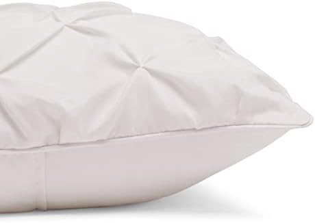 Amazon Basics Warm  Breathable Queen Size Comforter Sets  All Season Down Alternative 3 Piece Bedding Set  Pinch Pleat Design  Full/Queen Size  Cream