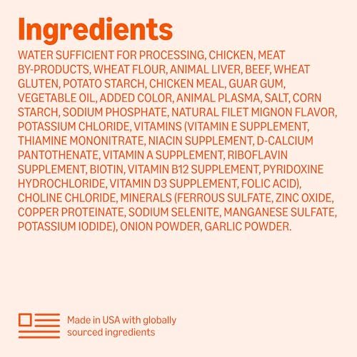 Amazon Basics Wet Dog Food  Cuts in Gravy Filet Mignon Flavor  Made with Real Chicken and Beef  13 2 oz can  Pack of 12 