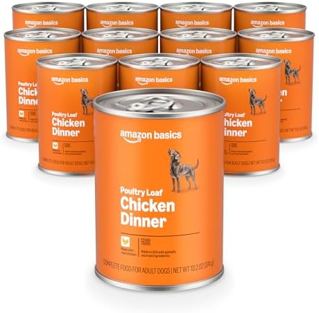 Amazon Basics Wet Dog Food  Cuts in Gravy Filet Mignon Flavor  Made with Real Chicken and Beef  13 2 oz can  Pack of 12 
