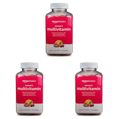 Amazon Basics Womens Multivitamin  300 Gummies  150 Servings   Previously Solimo   Pack of 3