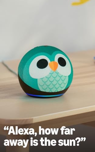Amazon Echo Dot Kids  newest model    Owl including Amazon Kids  with Echo Glow  with Alexa  Early Access