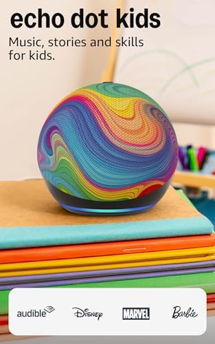 Amazon Echo Dot Kids  newest model    Designed for kids  with Alexa  Early Access  parental controls  Includes 1 Year of Amazon Kids   Stardust