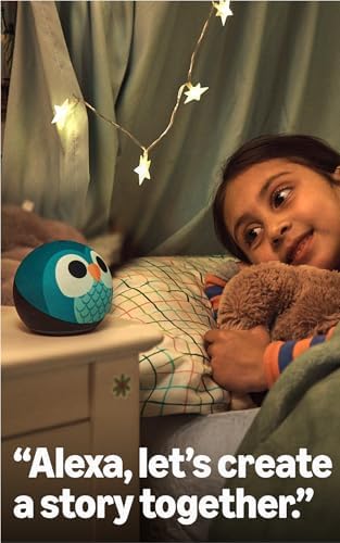 Amazon Echo Dot Kids  newest model   Smart speaker to enjoy age appropriate audiobooks  interactive games and Alexa  experiences to create and learn  Owl design