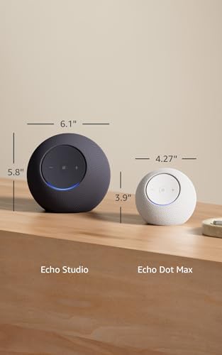 Amazon Echo Dot Max (modelo más reciente), parlante Alexa con sonido que llena la habitación, hub de Casa Inteligente integrado y diseñado para Alexa+, amatista