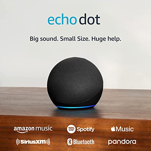 Amazon Echo Dot  Vibrant sounding Alexa speaker  Great for bedrooms  dining rooms and offices  Charcoal