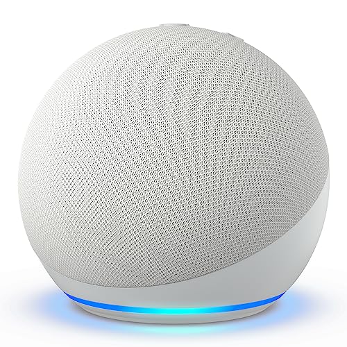 Amazon Echo Dot  newest model   Vibrant sounding Alexa speaker  Great for bedrooms  dining rooms and offices  Glacier White