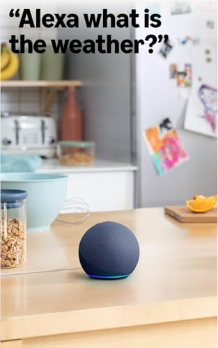 Amazon Echo Dot  newest model    Vibrant sounding speaker  Designed for Alexa   Great for bedrooms  dining rooms and offices  Deep Sea Blue