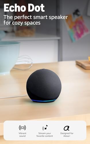 Amazon Echo Dot  newest model    Vibrant sounding speaker  Designed for Alexa   Great for bedrooms  dining rooms and offices  Charcoal