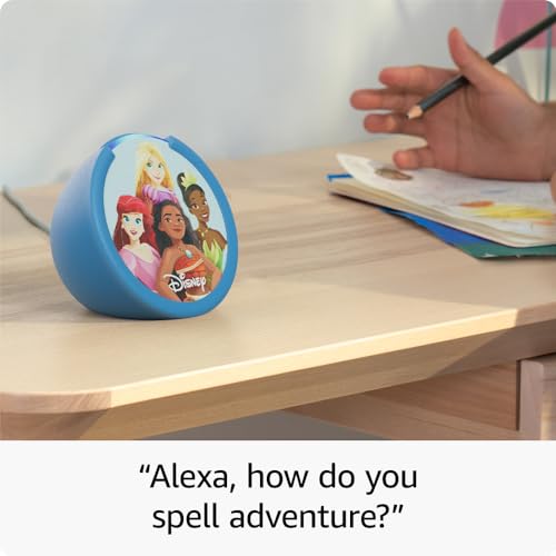 Amazon Echo Pop Kids  newest model   Designed for kids  with parental controls  Includes 6 months of Amazon Kids   Disney Princess