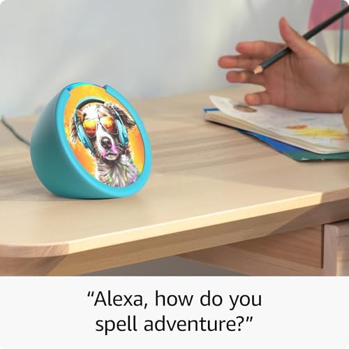 Amazon Echo Pop Kids  newest model   Designed for kids  with Alexa  Early Access  parental controls  Includes 6 months of Amazon Kids   Disney Princess