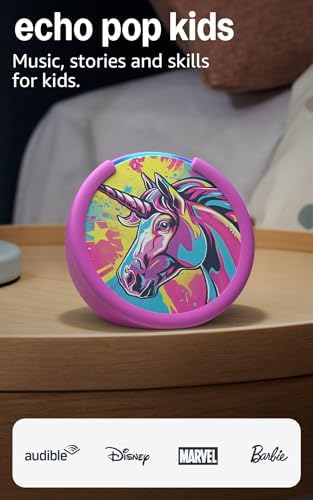 Amazon Echo Pop Kids  newest model   Designed for kids  with Alexa  Early Access  parental controls  Includes 6 months of Amazon Kids   Disney Princess