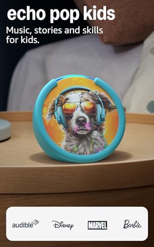 Amazon Echo Pop Kids  newest model   Designed for kids  with Alexa  Early Access  parental controls  Includes 6 months of Amazon Kids   Disney Princess