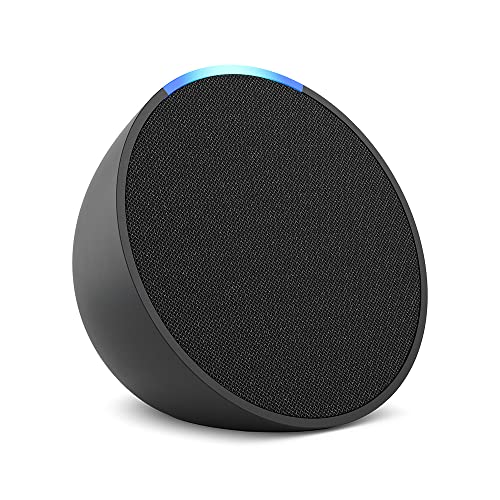 Amazon Echo Pop  Our smallest Alexa speaker  Fits in any room  Charcoal