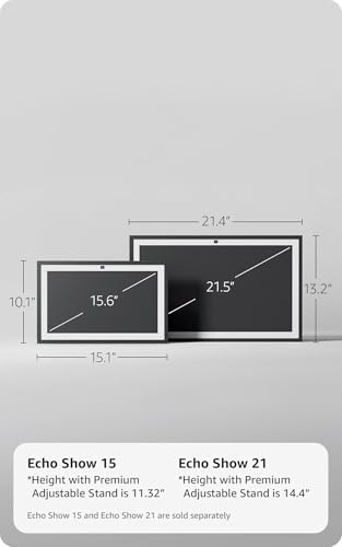 Amazon Echo Show 21  newest model   Full HD 21 kitchen hub for home organization  with built in Fire TV  Designed for Alexa
