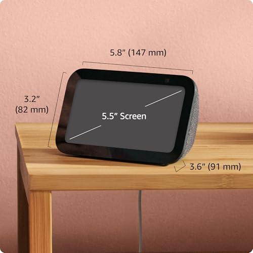 Amazon Echo Show 5  newest model   Smart display with 2x the bass and clearer sound  Glacier White