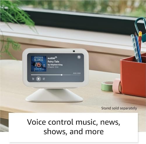 Amazon Echo Show 5  newest model   Smart display with 2x the bass and clearer sound  Glacier White
