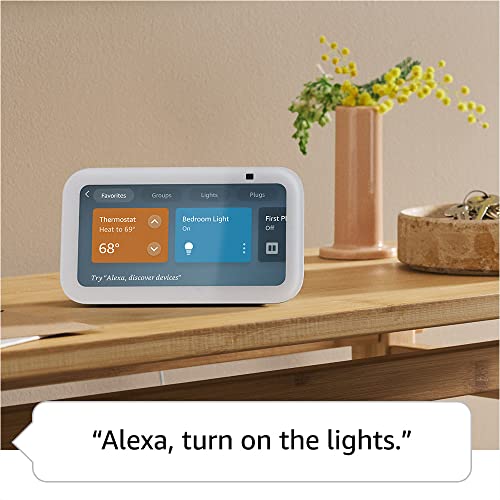 Amazon Echo Show 5  newest model   Smart display with 2x the bass and clearer sound  Glacier White
