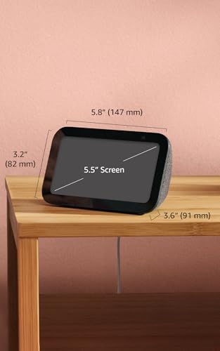 Amazon Echo Show 5  newest model   Smart display with Alexa  Early Access  2x the bass and clearer sound  Glacier White