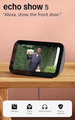 Amazon Echo Show 5  newest model   Smart display with Alexa  Early Access  2x the bass and clearer sound  Glacier White