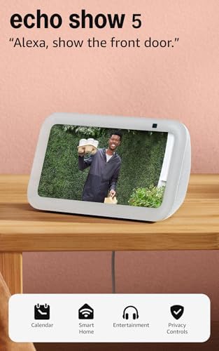 Amazon Echo Show 5  newest model   Smart display with Alexa  Early Access  2x the bass and clearer sound  Charcoal