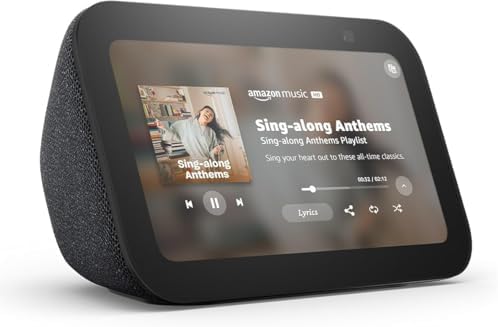 Amazon Echo Show 5  newest model   Smart display with Alexa  Early Access  2x the bass and clearer sound  Charcoal