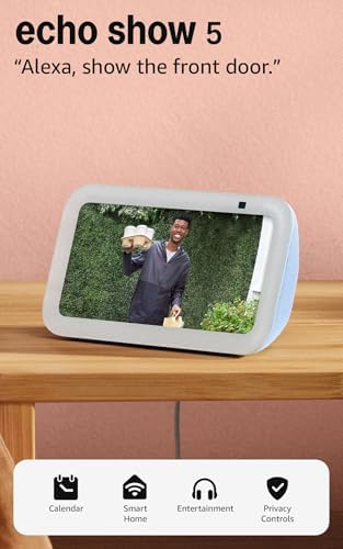 Amazon Echo Show 5  newest model   Smart display  Designed for Alexa   2x the bass and clearer sound  Glacier White