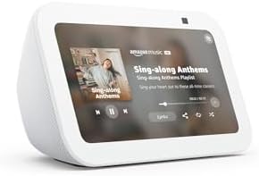 Amazon Echo Show 5  newest model   Smart display  Designed for Alexa   2x the bass and clearer sound  Glacier White