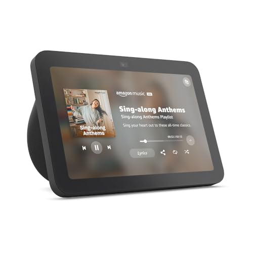 Amazon Echo Show 8  With Spatial Audio  Smart Home Hub  ideal for open living spaces  includes Alexa  Charcoal