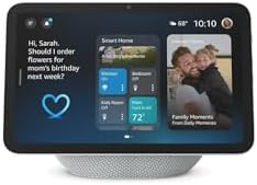 Amazon Echo Show 8  newest model   Vibrant HD 8 7 display with spatial audio  with Alexa  Early Access  Glacier White