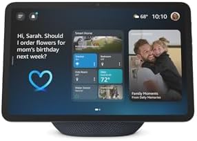 Amazon Echo Show 8  newest model   Vibrant HD 8 7 display with spatial audio  with Alexa  Early Access  Glacier White