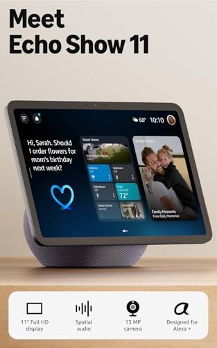 Amazon Echo Show 8 (modelo más reciente): pantalla HD de 8.7" con colores intensos, audio espacial y acceso anticipado a Alexa+ (grafito)