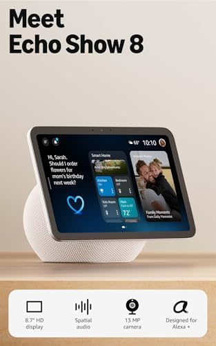 Amazon Echo Show 8  newest model   Vibrant HD 8 7 display with spatial audio  Designed for Alexa   Graphite