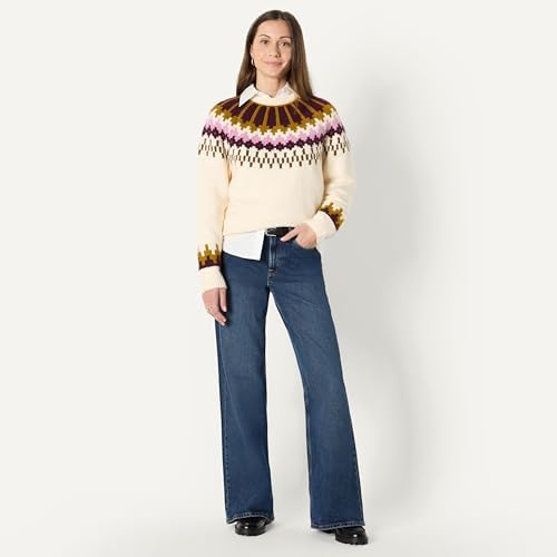 Amazon Essentials  Demis Pick  Womens Oversized Fit Fair Isle Crewneck Sweater