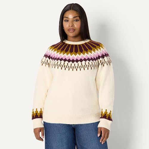 Amazon Essentials  Demis Pick  Womens Oversized Fit Fair Isle Crewneck Sweater