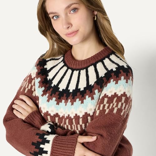 Amazon Essentials  Demis Pick  Womens Oversized Fit Fair Isle Crewneck Sweater