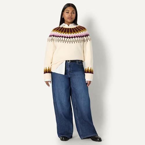 Amazon Essentials  Demis Pick  Womens Oversized Fit Fair Isle Crewneck Sweater