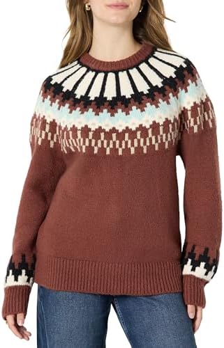 Amazon Essentials  Demis Pick  Womens Oversized Fit Fair Isle Crewneck Sweater