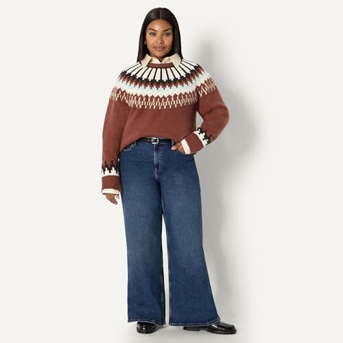 Amazon Essentials  Demis Pick  Womens Oversized Fit Fair Isle Crewneck Sweater