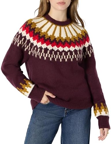 Amazon Essentials  Demis Pick  Womens Oversized Fit Fair Isle Crewneck Sweater