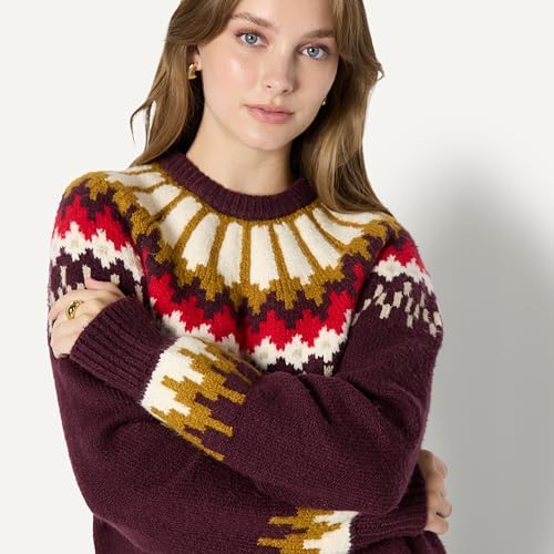 Amazon Essentials  Demis Pick  Womens Oversized Fit Fair Isle Crewneck Sweater